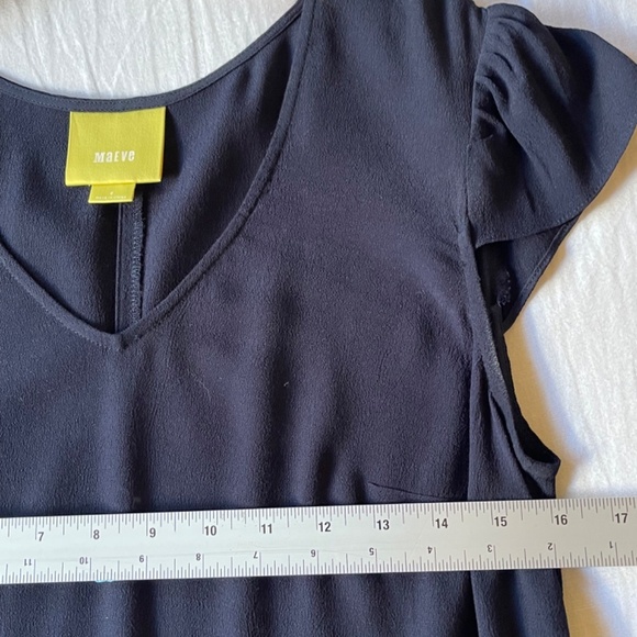 blue tunic blouse flowy top - Picture 4 of 9